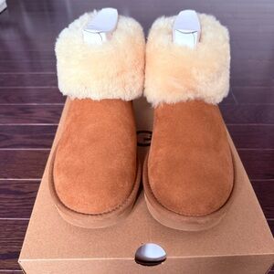 NWOT UGG Chestnut W Classic Mini Fluff